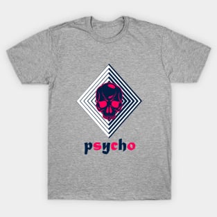 An interesting psycho skull logo T-Shirt